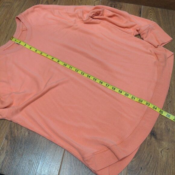 Athleta Womens Mindset Tulip Hem Pullover Sweater Size XL Peach Athleisure - Picture 10 of 11